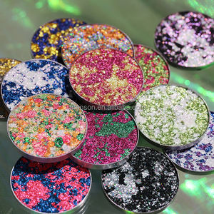 Độc đáo biểu tượng tùy chỉnh màu sắc hỗn hợp lấp lánh Shimmery đường BUZZ trăng hoa kim loại ma thuật màu đen Duochrome <span class=keywords><strong>Eyeshadow</strong></span> - Product Image 5