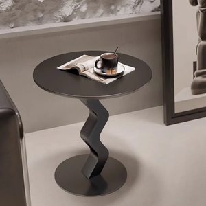 Tavolino da Caffè Moderno di Lusso Economico con Piano in Marmo, Struttura in Acciaio e Design Unico a Vita, Arredamento Durevole per la Casa - Product Image 5