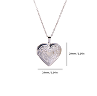 Pendentif Cadre Photo Style Fleur Couleur Acier, Collier en Acier Inoxydable à Chaîne Réglable, Bijoux Empilables, Cadeau Souvenir Tendance