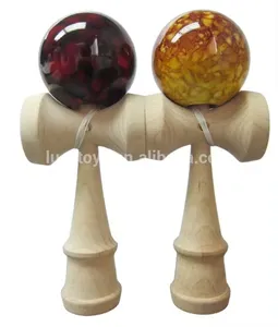 Custom Logo Marble Wooden Kendama Toy for Wholesale