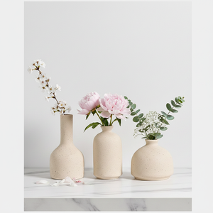 <span class=keywords><strong>Vase</strong></span> en <span class=keywords><strong>porcelaine</strong></span> décoratif pour la maison, style moderne minimaliste, blanc crème moucheté, céramique émaillée mate, fait main, <span class=keywords><strong>vase</strong></span> <span class=keywords><strong>à</strong></span> fleurs - Product Image 1