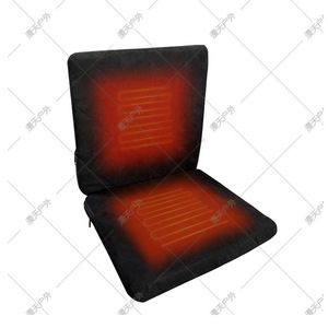 Camping Chair Heating Pad <b>Rectangular</b> Black Oxford Cloth Heated Seat <b>Cushion</b> For Outdoor Use - Product Image 2