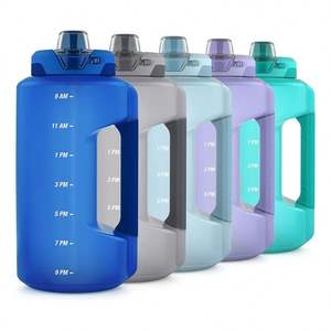 Botella de Agua de Plástico Resistente y a Prueba de Fugas con Tapa y Pajita para Deportistas y Entrenamiento - Product Image 1