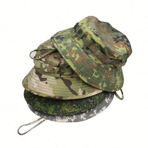 Wholesale in Stock Outdoor Hiking Adjustable Fisherman Safari <b>Hat</b> <b>Bucket</b> Camouflage Boonie <b>Hats</b> for Men <b>With</b> <b>String</b> - Product Image 1