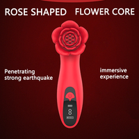 Frauen Erwachsenen-Sexspielzeug Gelance Rose Vibrator 9 Vibrationsmodi LED-Anzeige IPX7 Wasserdicht Magnetisches USB-Laden Fernbedienung