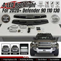 Kit de feux de toit à 4 LED noir brillant pour Land Rover Defender 90/110/130 2020+ Accessoire tout-terrain