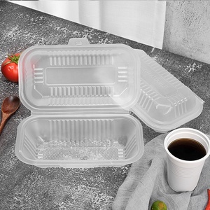 バックル式 テイクアウト容器 9x5インチ 耐油性 フードパック 弁当箱 ハンバーガー容器 使い捨てランチボックス - Product Image 6