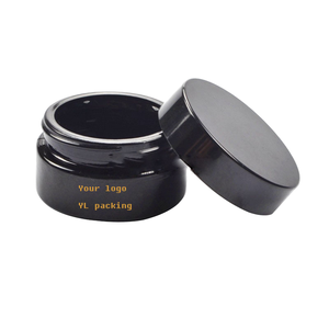 Tarro Cosmético de Vidrio Negro con Logotipo Personalizado, Sello Dorado y Tapa de Aluminio para Crema de Ojos - Product Image 5