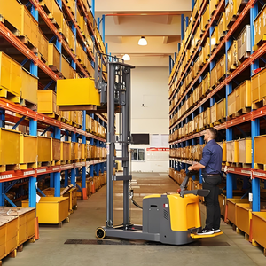 รถยกไฟฟ้าสำหรับห้องเย็น ทำงานที่อุณหภูมิ -20 องศาเซลเซียส แบตเตอรี่ลิเธียมไอออน 48V ยางโพลียูรีเทน ออกแบบพิเศษสำหรับทางเดินขนาด 2300 มม. - Product Image 5