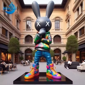 Statue en fibre de verre grandeur nature, design pop art personnalisé, décoration de jardin et de parc, <span class=keywords><strong>sculpture</strong></span> d'anime créée en usine pour la maison - Product Image 1