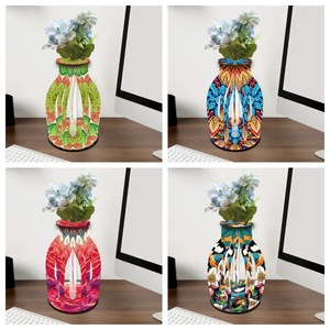 Peinture Diamant DIY : Vase Floral Abstrait Imprimé Aquarelle, Artisanat de Haute Qualité, Perles Rectangulaires en Plastique, Décoration Maison - Product Image 4