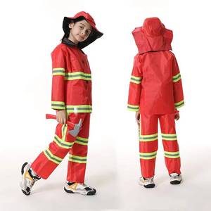 Ensemble de costumes de pompier pour enfants, tenue de pompier réaliste avec accessoires pour Halloween, déguisements, activités scolaires, vente en gros - Product Image 2