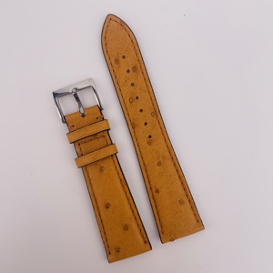 Ming Fung Black Fashionable Normal Size Quick Release Spring Bar Ostrich Body Leather <b>Watch</b> Band Strap 20-28mm Band Width - Product Image 2