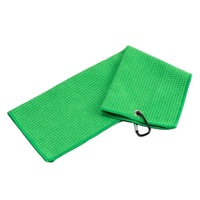 Serviette de golf de haute qualité avec logo personnalisé Serviettes de golf drôles vierges avec mousqueton Accessoires de golf