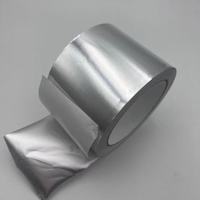 Ruban adhésif en aluminium de 40 microns d'épaisseur, adhésif sensible à la pression, ruban adhésif en aluminium argenté pour conduits de climatisation