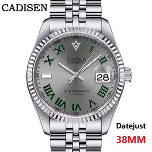 Reloj Mecánico Automático para Hombre <span class=keywords><strong>CADISEN</strong></span> 8211 de 38 mm, Cristal de Zafiro AR, Resistente al Agua, Acero Inoxidable, MIYOTA 8215, Reloj Hombre - Product Image 1