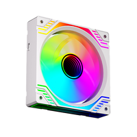 Ventilateur PC silencieux ZeroMaster ARGB LED 120 mm avec dissipateur thermique en plastique, roulement fluide et connecteur 4 broches pour éclairage de boîtier d'ordinateur de jeu ou de bureau