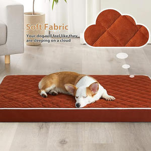 Lit pour <span class=keywords><strong>chien</strong></span> en mousse à mémoire de forme rectangulaire minimaliste fantaisiste amusant personnalisé en usine, moderne, <span class=keywords><strong>anti</strong></span>-<span class=keywords><strong>stress</strong></span>, <span class=keywords><strong>tapis</strong></span> plat pour animaux de compagnie, chat, <span class=keywords><strong>chien</strong></span> - Product Image 6