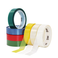 Usine de ruban PET OEM ruban adhésif en silicone résistant à la chaleur pour animaux de compagnie ruban de film polyester vert pour le masquage à haute température