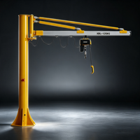 Nouvelle grue à flèche articulée électrique sur rail en alliage d'aluminium, palan à chaîne, capacité de charge 500 kg, fonctionnement au sol sur rail unique