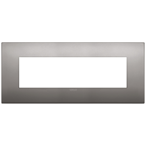 Vimar Placca Classic 7M Nickel Black <b>Wall</b> Switch <b>Plate</b> 21.75x9.5cm - Product Image 1