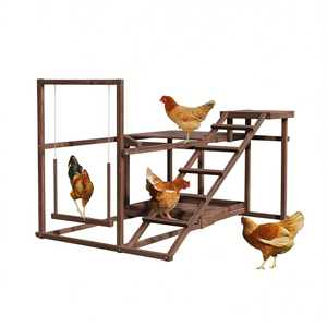 Juego de Actividades de Madera para Pollos, Equipo de Ganadería de Madera Marrón - Product Image 1