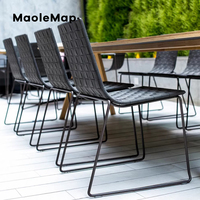Mobilier de restaurant extérieur rotin jardin fauteuil en osier patio piscine chaise longue salon de jardin extérieur terrasse café chaises