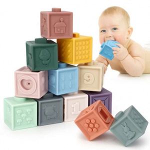 Juego de Juguetes Educativos Tempranos para Bebés y Niños Pequeños, Bloques de Construcción Suaves, Bloques Numerados para Masaje Sensorial, Juguetes Texturizados para Apretar - Product Image 1