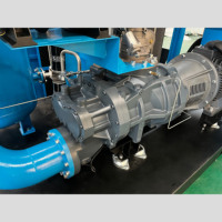 Compresseur d'air à vis à deux étages FC90KW à rendement énergétique ultra-élevé, économie d'énergie remarquable, PM VFD basse pression, refroidissement par air PLC