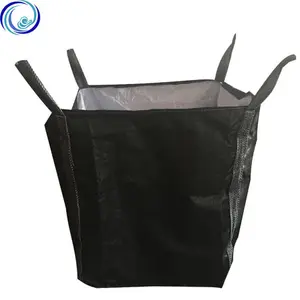 1m3 China Sacks BigBag 1000kg Fold Up Dewatering Fibc Big Bulk Big Bag Waterproof Flexible Container Bag Stone