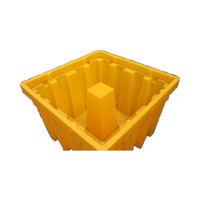 100% Virgin LLDPE Industrial IBC Tanques Paletas de plástico de una cara con estilo europeo Tipo de entrada de 4 vías