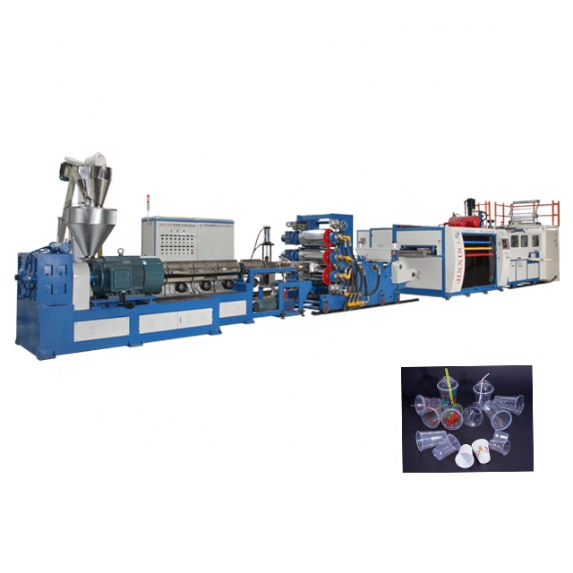 Индивидуальный контроль ПЛК 220 кВт, мощность 380 кг, выход 160 мм, глубина формования, полная линия для производства пластиковых стаканчиков