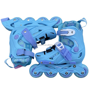 Pattini in Linea <span class=keywords><strong>per</strong></span> Sport all'Aperto, Telaio Blu Rosa, <span class=keywords><strong>per</strong></span> Bambini e <span class=keywords><strong>Adulti</strong></span>, Pattini da Slalom con Guscio Rigido <span class=keywords><strong>per</strong></span> Fitness - Product Image 4