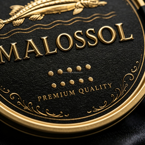 Custom Adhesive Label <b>LOGO</b> <b>Sticker</b> Gold Foil Waterproof Caviar Perse Jar Tin Lid Seal Hot Stamping Packaging Labels - Product Image 6