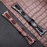 LAIHE Hochwertiges Luxus-Krokodil muster Braunes Leder armband Correa De Reloj De Cuero für Armbanduhr