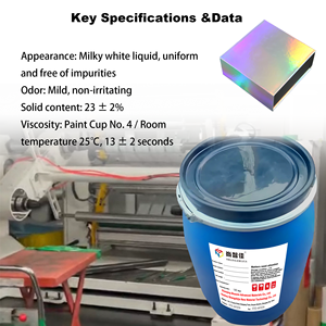 Échantillon Gratuit SHANGZHIJIA Vernis de Surface à Base d'Eau PET Blanc Laiteux 23% de Matière Solide Emballage Composite Plaqué Aluminium - Product Image 3