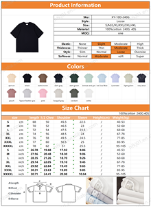 Servicio OEM, Camisetas de Verano para Hombre, 100% Algodón, Camiseta de Algodón Grueso de Corte Holgado, Cuello Redondo, Color Sólido, Logotipo Personalizado para Deportes al Aire Libre - Product Image 3