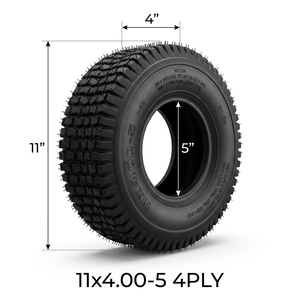 Pneumatici per tosaerba 11x4.00-5 Tubeless 4PR, pneumatici salva-prato per trattorini da giardino, tosaerba a spinta e carrelli ribaltabili - Product Image 2