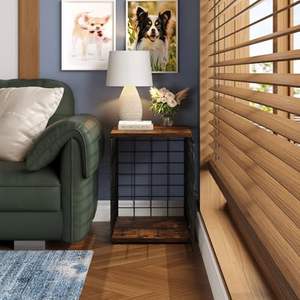 Estante de Almacenamiento para Microondas de Metal de 24 Pulgadas con Doble Nivel y Cierre Seguro, Mesa Auxiliar de Pared para Sala de Estar - Product Image 5