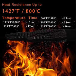 Gants de sécurité pour barbecue et four, en gel de silicone imprimé, ignifuges, résistants à la chaleur et antidérapants - Product Image 4