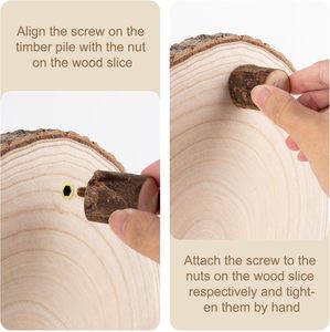 10-11 inch gỗ mộc mạc lát thân thiện với môi bánh tròn đứng bàn đám cưới centerpieces woodland-theo chủ đề sự kiện sinh nhật Bánh công cụ - Product Image 2