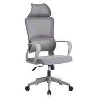 Chaise de bureau pour manager - Conception confortable en maille avec structure en fer inclinable pour une utilisation prolongée sur ordinateur et pour les pauses déjeuner