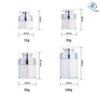 Flacon cosmétique sous vide en acrylique avec pompe bec de poulet pour crème et lotion, 15g, 30g, 50g, 100ml, échantillon de crème pour le visage