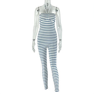 Nuova Tendenza 2026: <span class=keywords><strong>Tuta</strong></span> Intera Senza Maniche con Stampa <span class=keywords><strong>a</strong></span> <span class=keywords><strong>Righe</strong></span>, Stile Boutique alla Moda - Product Image 4