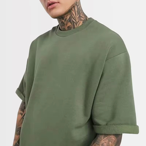 เสื้อยืดสีขาวคุณภาพสูงขายส่งสำหรับผู้ชาย เสื้อยืดผ้าฝ้ายพิมพ์ลายกราฟิกตามสั่ง เสื้อยืดโอเวอร์ไซส์เนื้อหนาสำหรับผู้ชาย - Product Image 5