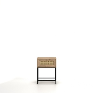 Modern Rattan Side Table with Membrane Finish for Living Room - Product Image 1