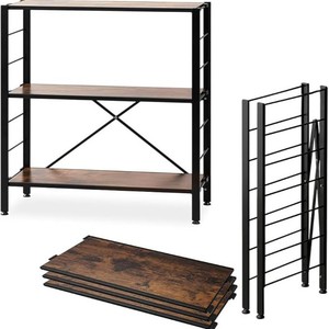 Passing On <b>The</b> <b>Kingdom</b> Industrial Bookcase 3 Tier Ironwood Modular Freestanding Storage Rack For Living Room - Product Image 1