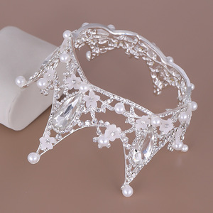 Baroque cristal diadèmes et couronnes strass bal diadème bandeau couronne mariée mariage cheveux accessoires bijoux couronne diadème cadeau - Product Image 2