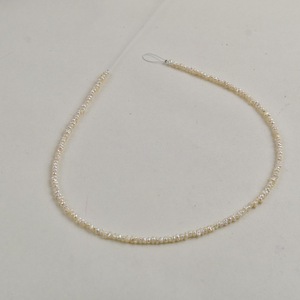 Collar de perlas braoque de agua dulce naturales de 3-3,5mm de tamaño pequeño, perlas irregulares blancas para joyería nupcial, collar pequeño de agua dulce - Product Image 6