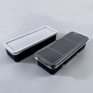 Vaso de helado de plástico Caja con compartimento desechable Contenedor de embalaje de helado de grado alimenticio Material PP con tapa transparente - Product Image 3